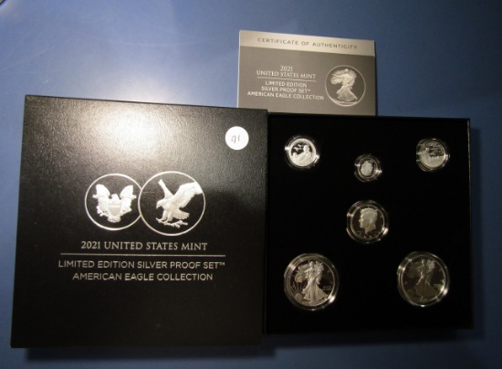 2021 LIMITED EDITION SILVER PROOF SET IN BOX
