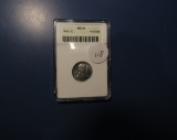 1943 STEEL LINCOLN CENT ANACS MS-65