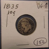 1835 BUST DIME VG-8