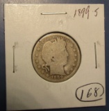1899-S BARBER QUARTER AG-3