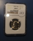 1954-S WASHINGTON QUARTER NGC MS-65