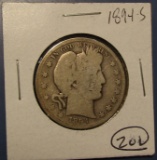 1894-S BARBER HALF DOLLAR GOOD-4