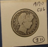 1907-O BARBER HALF DOLLAR GOOD-6
