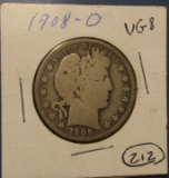 1908-O BARBER HALF DOLLAR VG-8