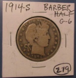 1914-S BARBER HALF DOLLAR GOOD-6