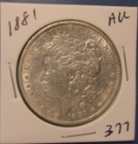 1881 MORGAN DOLLAR AU