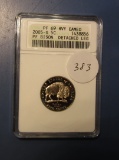 2005-S BISON NICKEL ANACS PF-69 HVY CAMEO DETACHED LEG