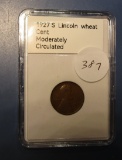 1927-S LINCOLN CENT F/VF