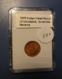1899 INDIAN CENT UNC (REV. SCRATCHES)