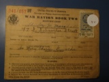 1942 WAR RATION BOOK
