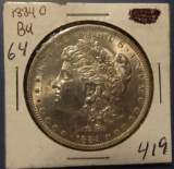 1884-O MORGAN DOLLAR CH BU MS-64