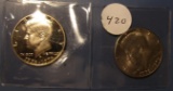 LOT OF 1976-D UNC & 1976-S PROOF KENNEDY HALF DOLLARS (2 COINS)