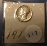1916 MERCURY DIME FINE