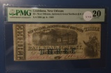 1861 N.O., JACKSON & GREAT NORTHERN RAILROAD THREE DOLLAR NOTE PMG VF-20 (R