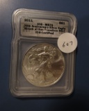 2011 AMERICAN SILVER EAGLE ICG MS-70