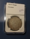 1921 MORGAN DOLLAR AU