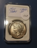 1921 PEACE DOLLAR CH AU-58