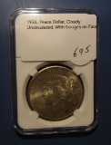 1926 PEACE DOLLAR CH AU-58 (TINY MARKS ON FACE)