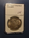 1921 MORGAN DOLLAR CH AU-58