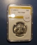1944-D WALKER HALF DOLLAR PGA MS-66