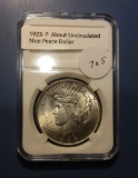 1923 PEACE DOLLAR CH AU-58
