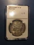 1881 MORGAN DOLLAR CH AU-55