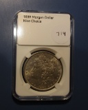 1889 MORGAN DOLLAR CH AU-58
