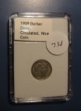 1909 BARBER DIME CH AU