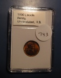 1930 LINCOLN CENT CH BU RED BROWN