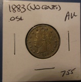 1883 NC LIBERTY NICKEL AU