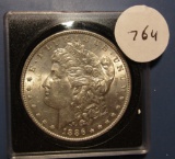 1886 MORGAN DOLLAR CH AU-58