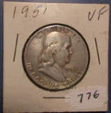 1951 FRANKLIN HALF DOLLAR VF