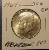 1964 SILVER KENNEDY HALF DOLLAR GEM BU