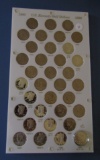 KENNEDY HALF DOLLAR SET 1990-1998 GEM BU INCL. SILVER PROOFS IN CUSTOM CAPI