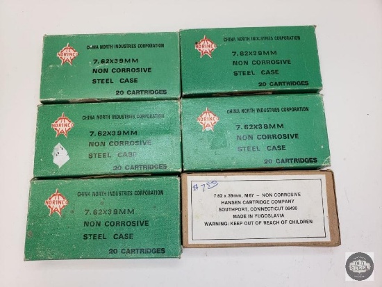 Six Boxes of 7.62x39mm