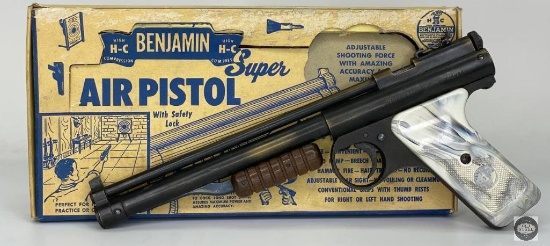 Benjamin Super Single Shot Air Pistol with Box and Paperwork