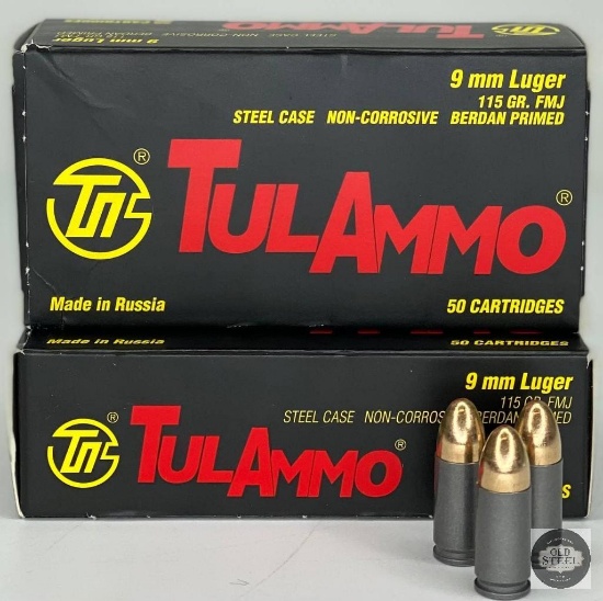 Two Boxes of Tula 9mm Luger