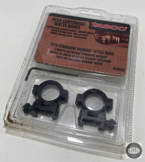 Tasco High Center Matte Rings Weaver Style 1" Scope Rings