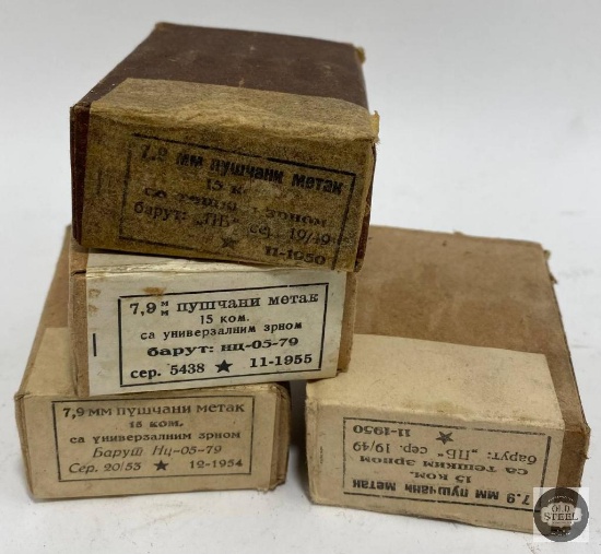 4 Boxes 8mm Mauser Russian Surplus