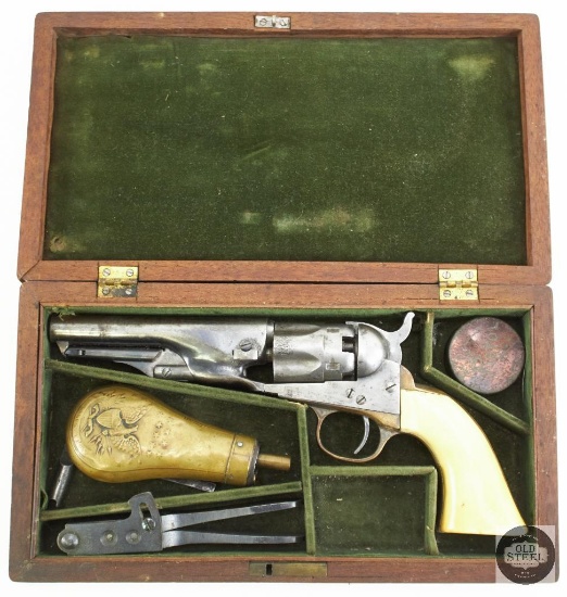 Colt 1862 Police and Pocket Mfg. 1870 w/ Lined Case and Extras *Antique*