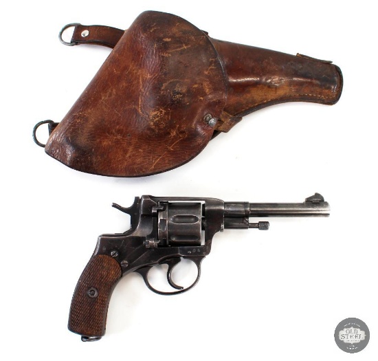 WWII Era Tula Nagant M1895 Mfg. 1941 7.62x38R - Original Finish - w/ Leather Holster