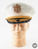 US Army Field Grade Officer White Service Cap