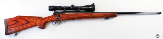 R. Famage Model 1952 Chambered in .338/06 - with Redfield Illuminator 3x9 Scope