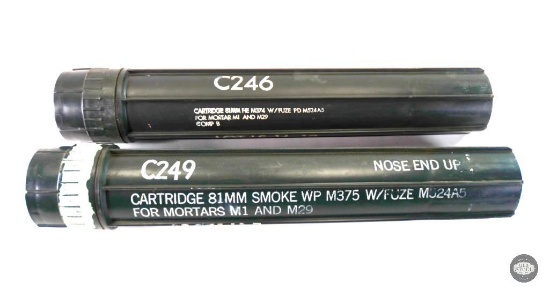 Two Cases for 81mm Round & Fuse