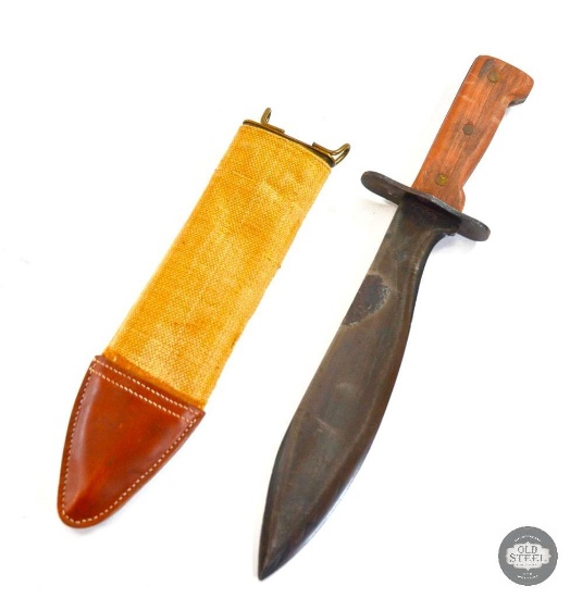 WWI Bolo Knife Sheath 1918 - Japanese Kiffe Copy of US Bolo Knife c.1960s
