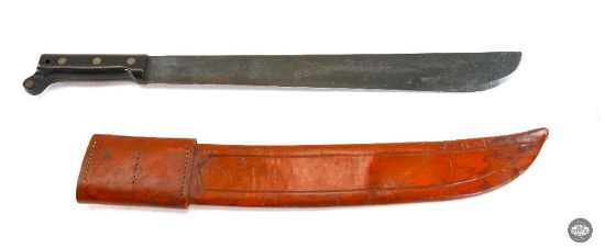 US Ontario Knife Company Machete with Leather Sheath