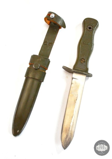 West German BW Rostfrei FIghting Knife and Scabbard