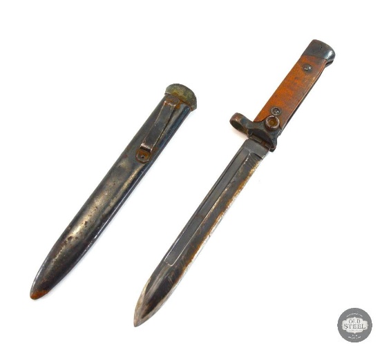 Rare WWII Italian M38 Carcano Folding Bayonet with Scabbard