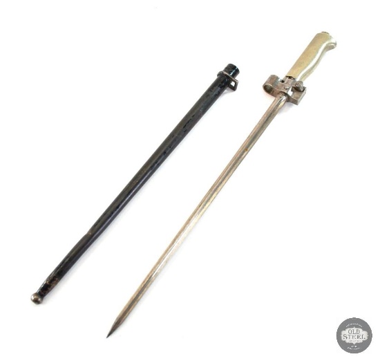 French M1886 Lebel Rifle Bayonet and Scabbard