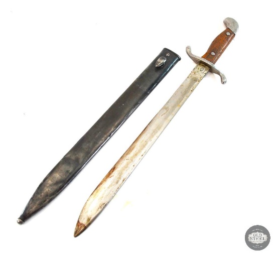 Rare Argentinian Made Artillery Bolo 1909 Short Sword and Scabbard